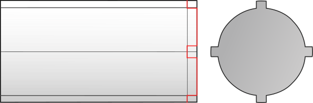 Tube end cap feature